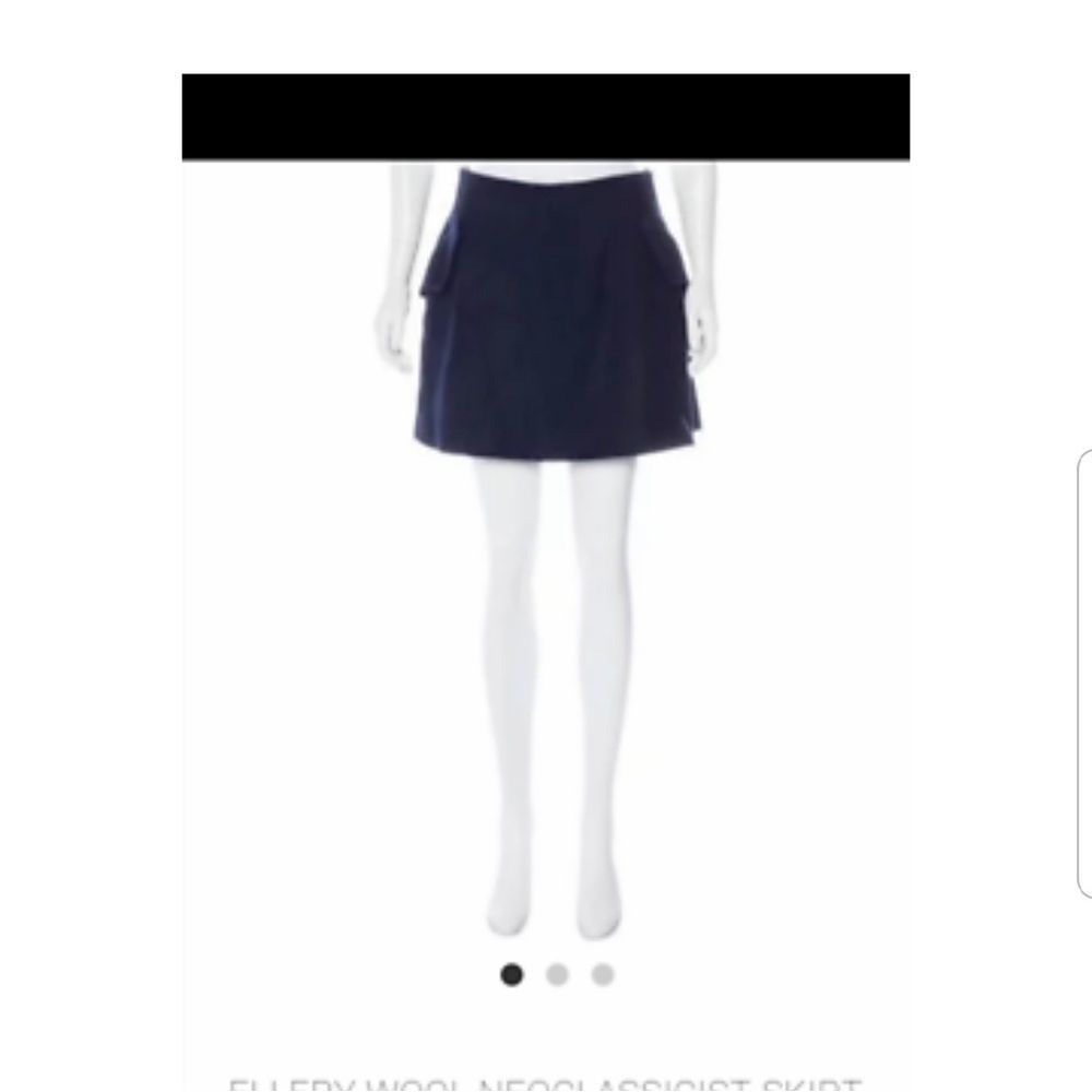 NWT ELLERY NEOCLASSIST NAVY BLUE MINI SKIRT SZ. 10